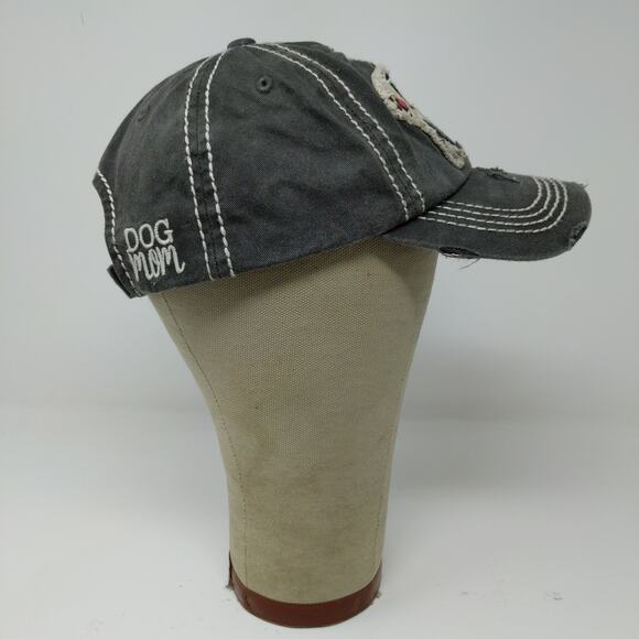 KBETHOS Dog Mom Strapback Hat Distressed Gray Embroidered Patch Logo - Picture 6 of 13